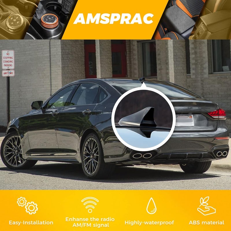 AMSPRAC Shark Fin Antenna Cover,Car Roof Antenna Caps fit for Kia Optima 2014-2020,Sonata 2015 2016 2018 2019,Genesis Sedan G80 2015-2017,Genesis Coupe 2013-2015,Elantra Sedan 2011-2016,(Not Sport) - Image 4